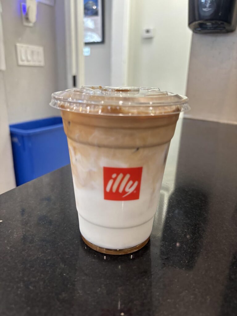 Iced lattes mixed or layered?