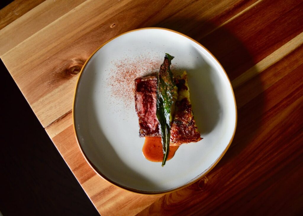 Ribeye, Coffee, Dandelion, Golden Potato, Tamarind BBQ