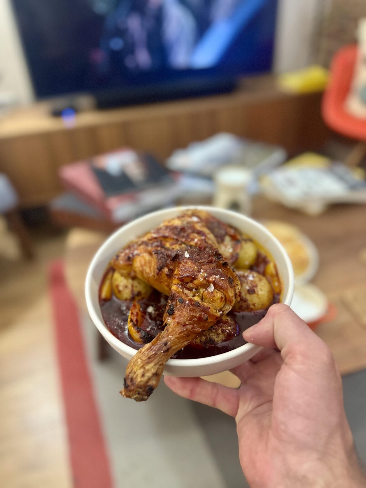 Harissa chicken with roasted vegetables