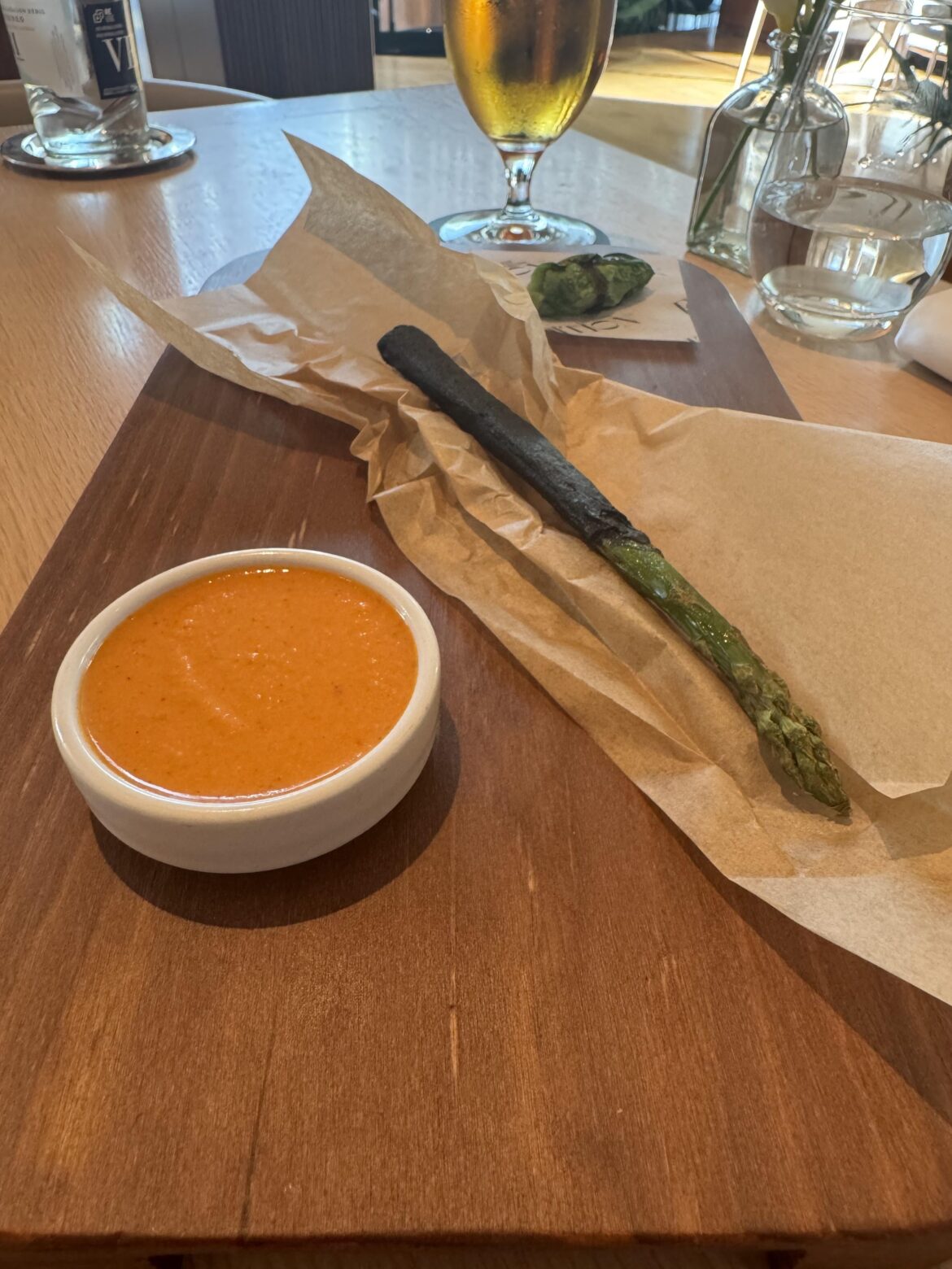 Parchment paper asparagus