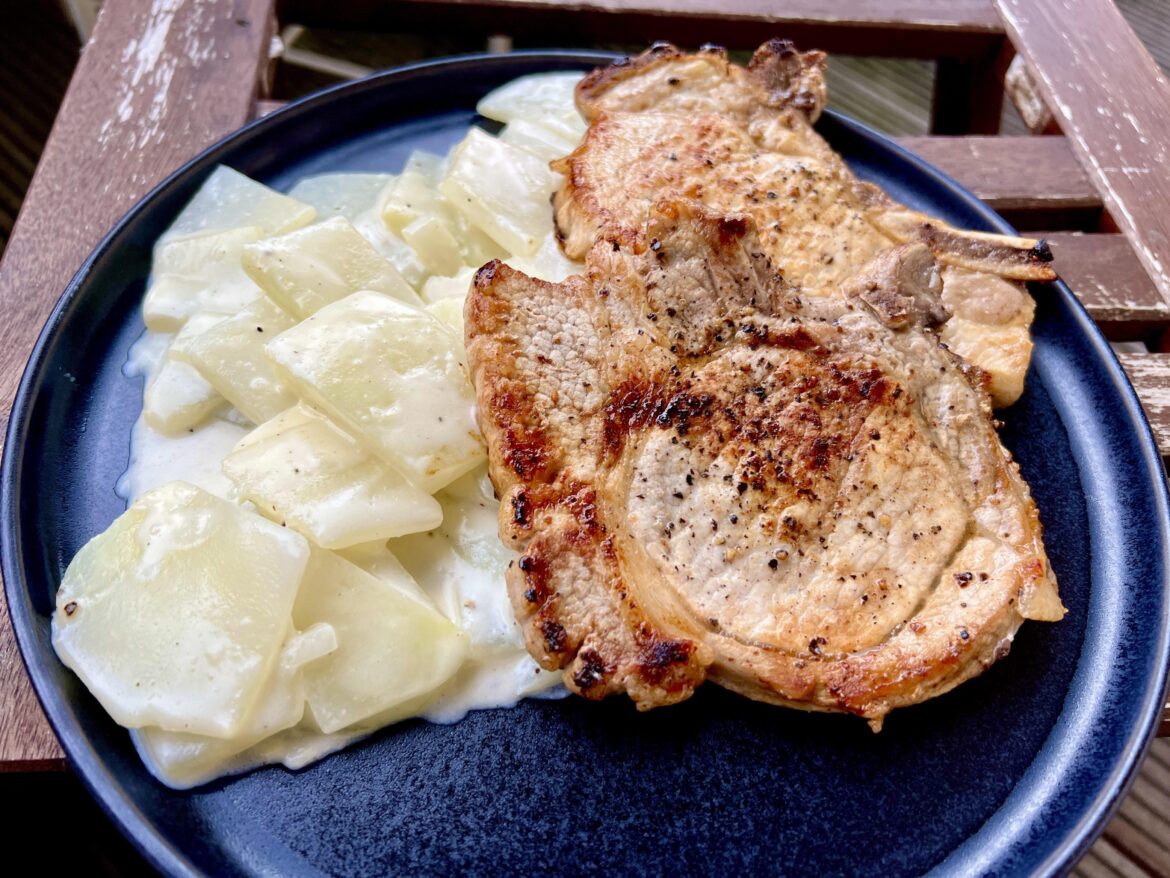 Kotelett und Kohlrabi