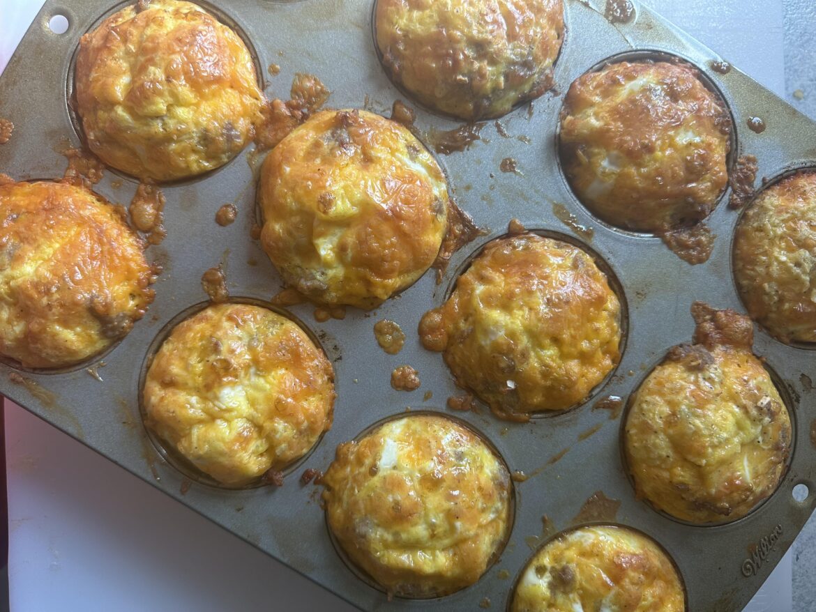 Sausage Egg and Cheese Egg Bites Prepped for the Freezer!