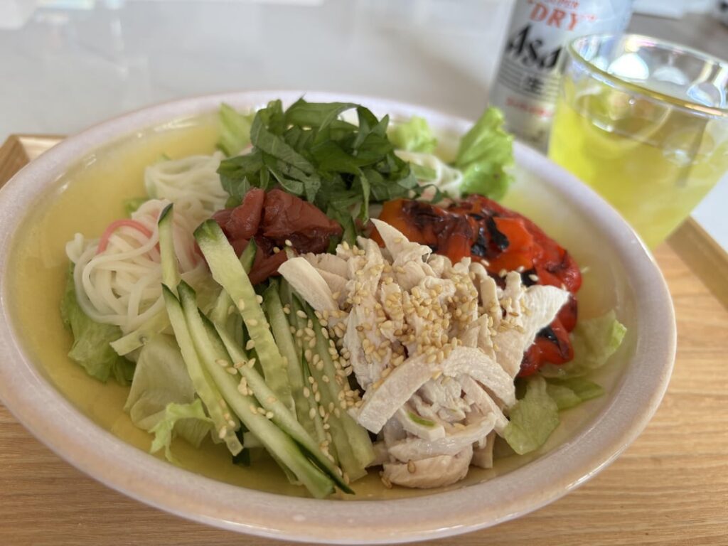 Hiyamugi salad for lunch