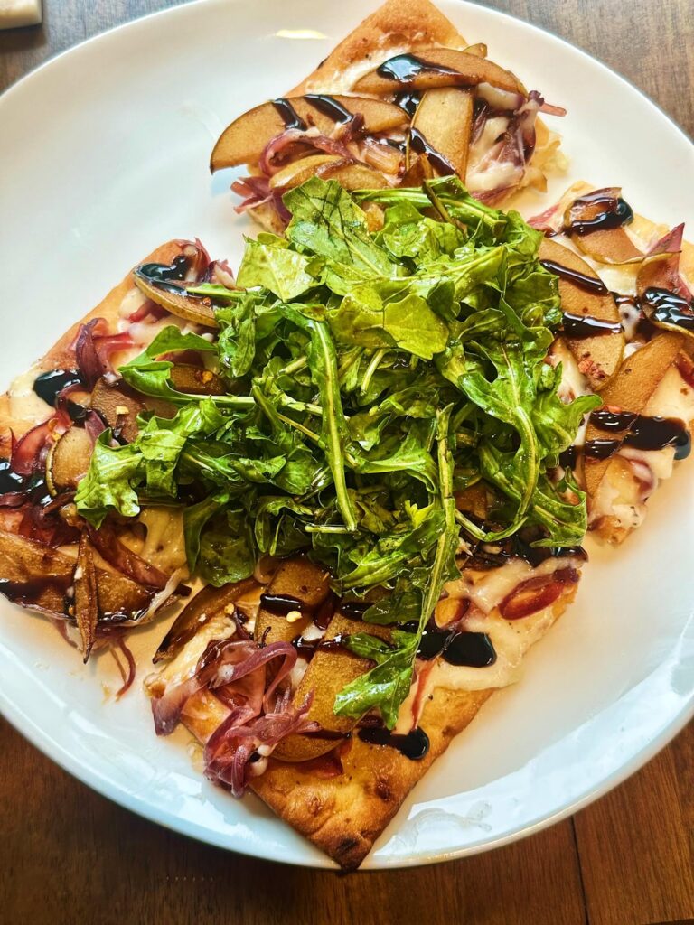 Roasted Pear & Jammy Onion Flatbread