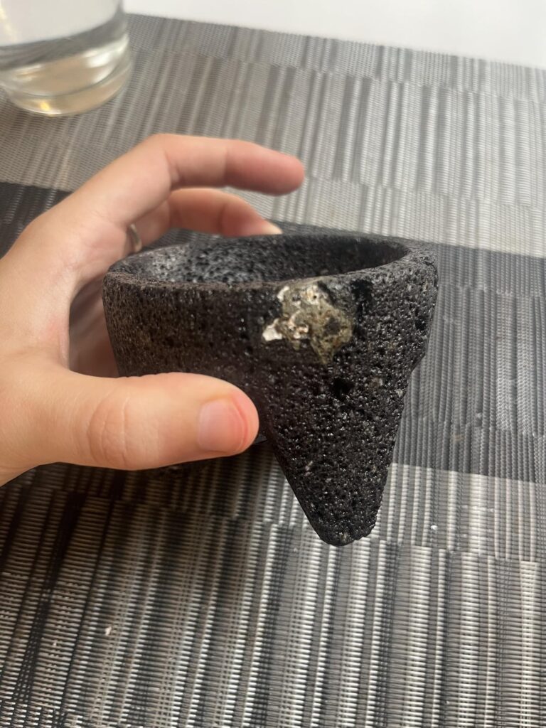 Green/white spot on my molcajete?