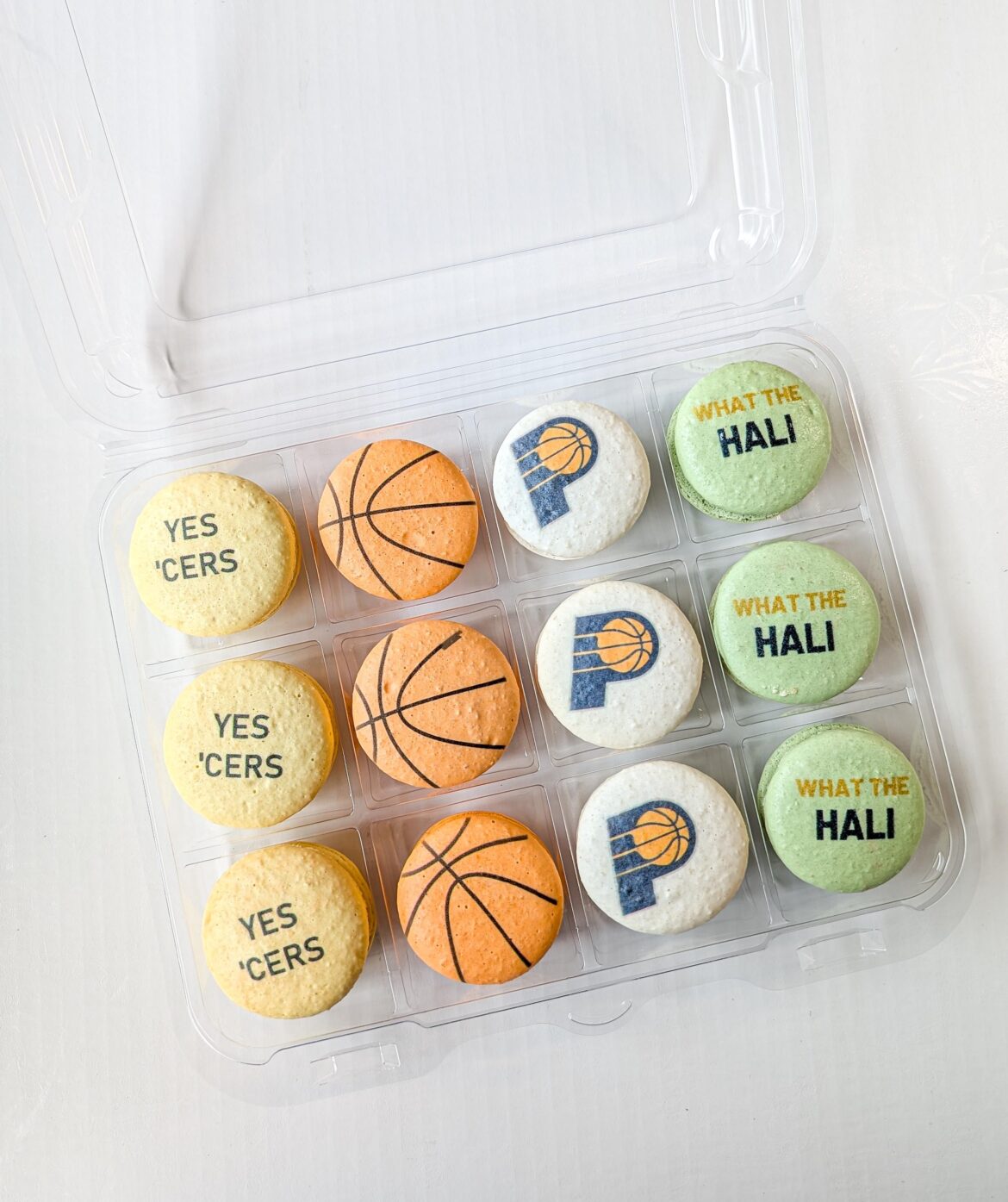 Pacers themed macarons