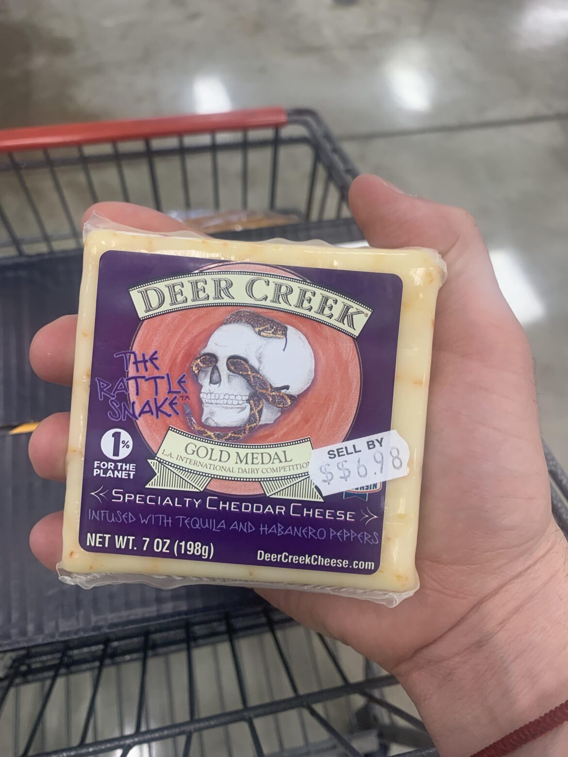 Deer Creek “The Rattle Snake” Tequila & Habanero infused Cheddar.