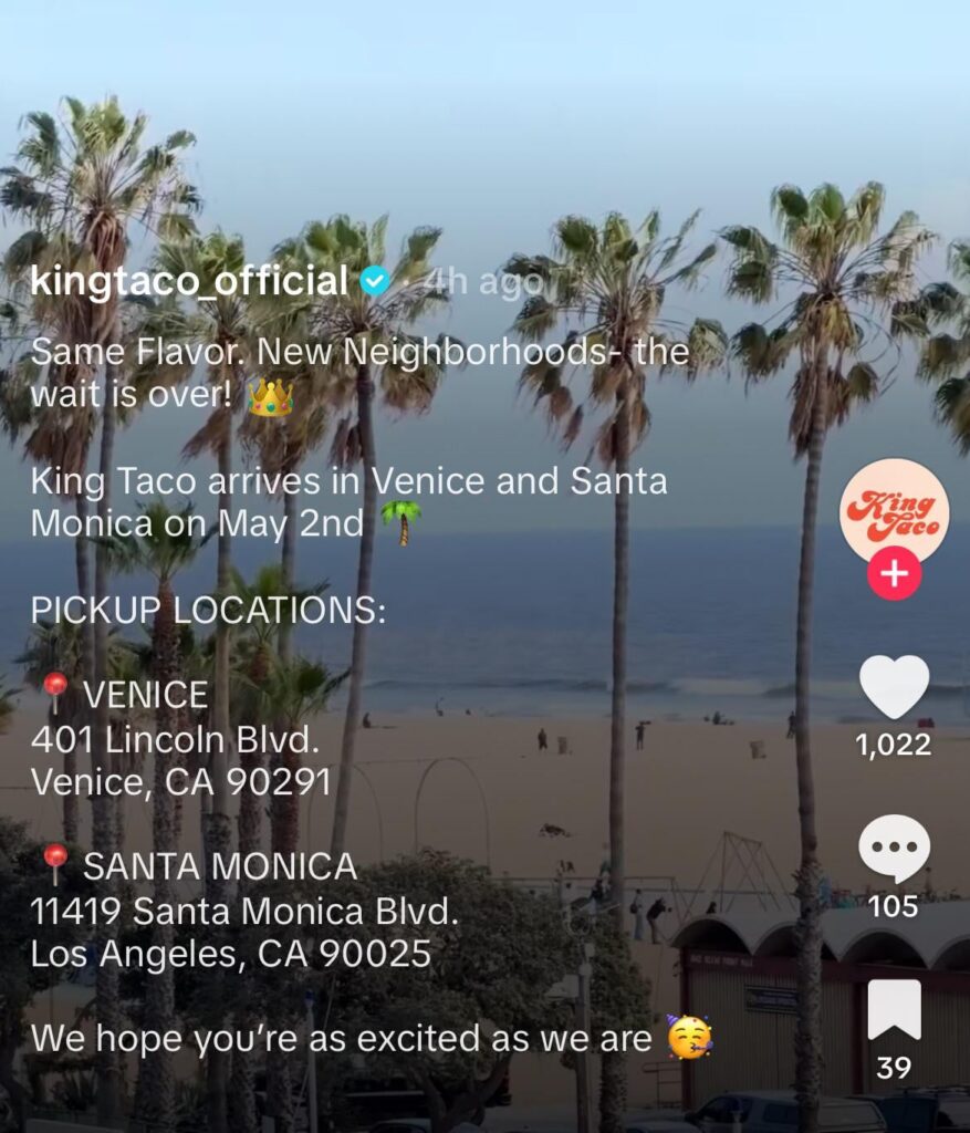 King Taco coming to the westside!