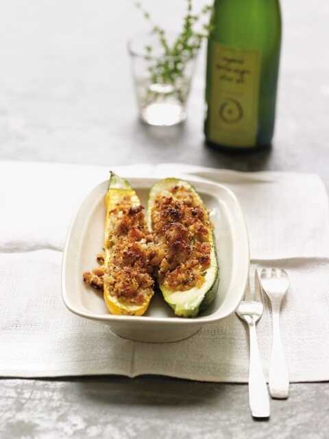 Stuffed Zucchini Boats from Delicious Memories by Anna Boiardi.
