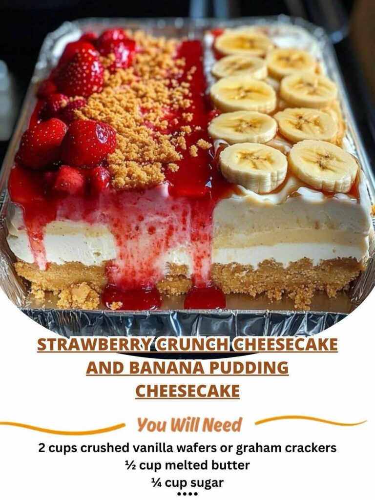 Strawberry Crunch Cheesecake & Banana Pudding Cheesecake