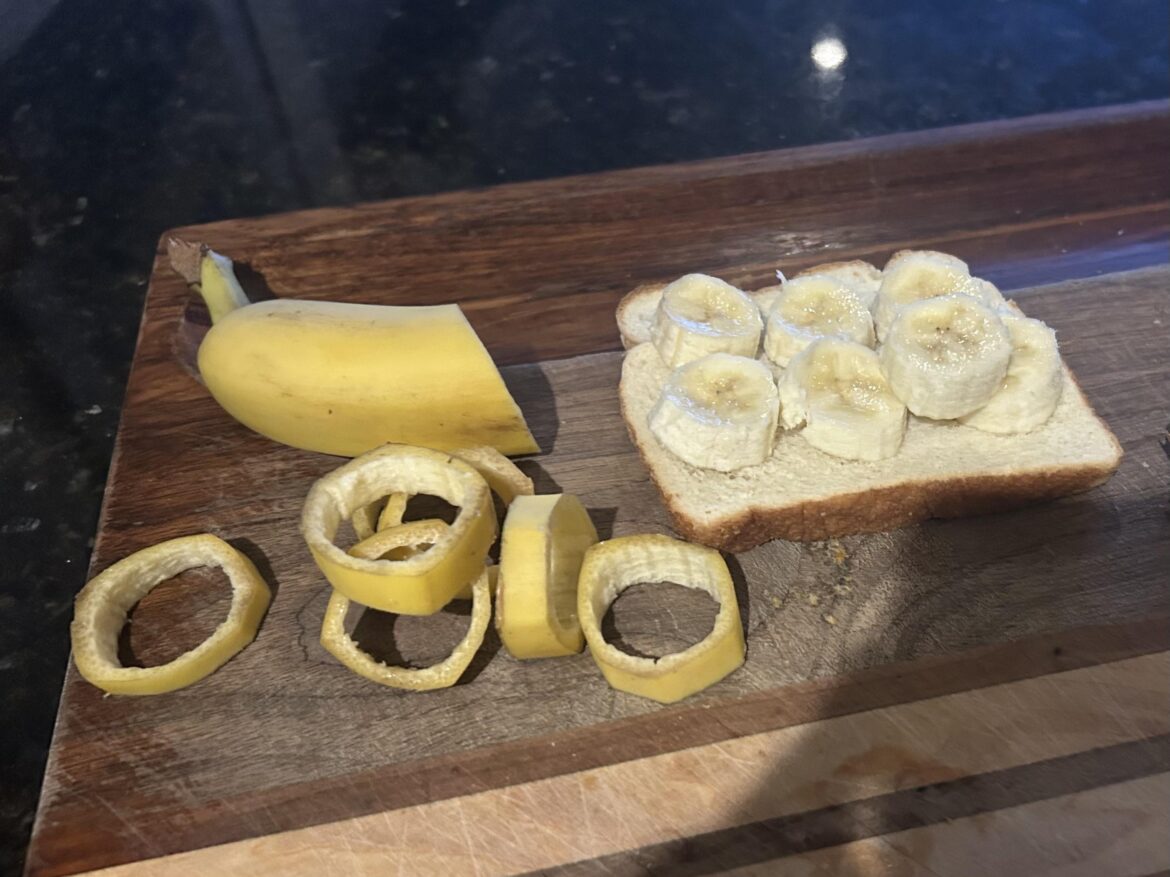 The way my husband sliced this banana