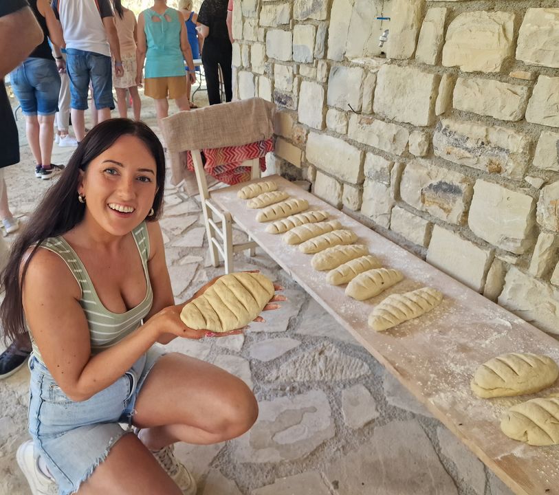 Anna baking bread