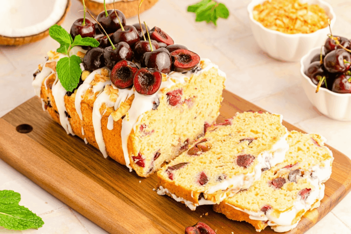 Cherry Loaf with Coconut