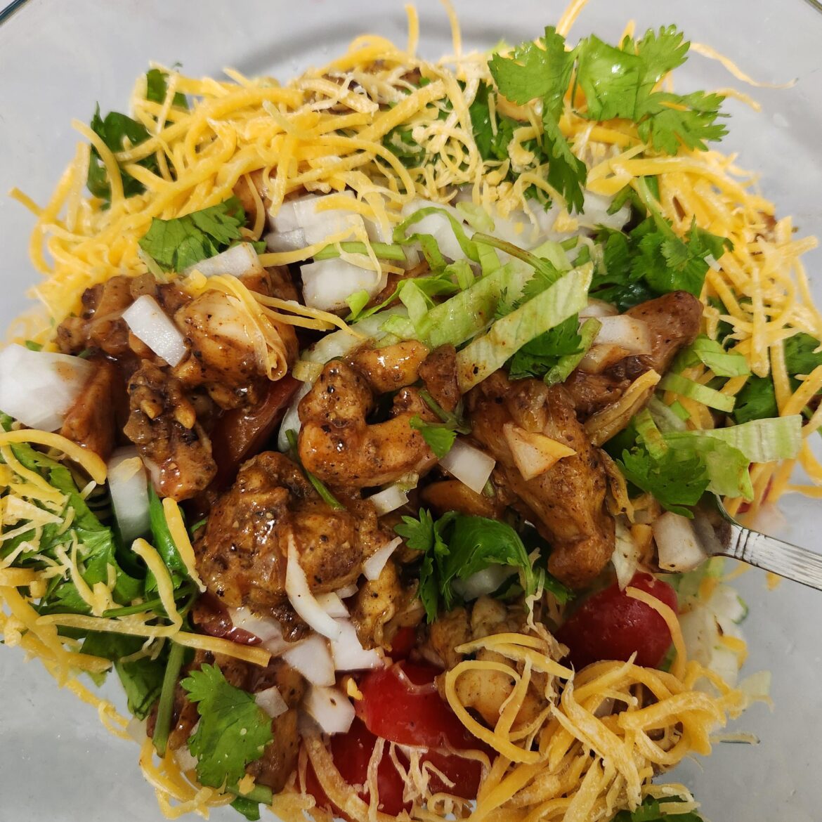 Chicken taco salad.