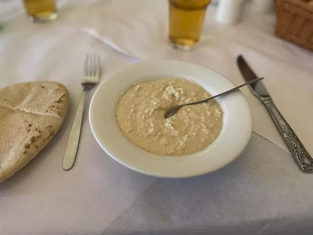 The hummus from Zorbas came in a big bowl