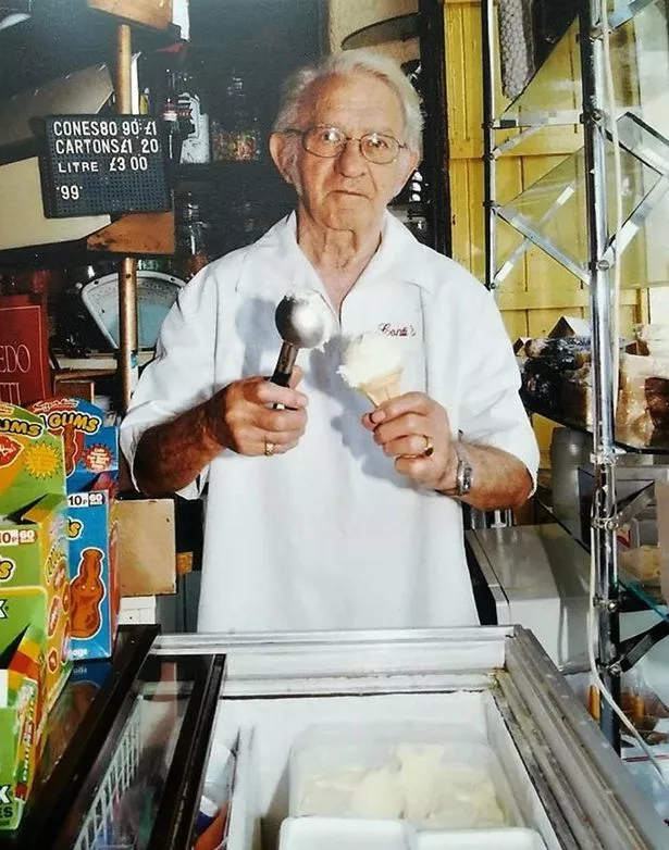 Ida's brother Angelo Conti and his famous ice cream