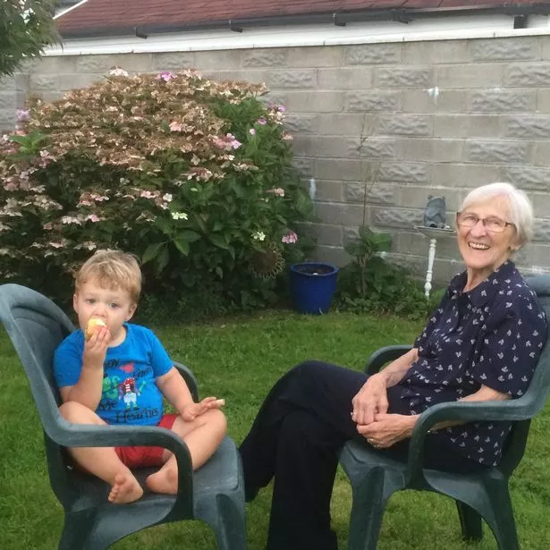 Camille's son Vito (left) and her grandmother Ida