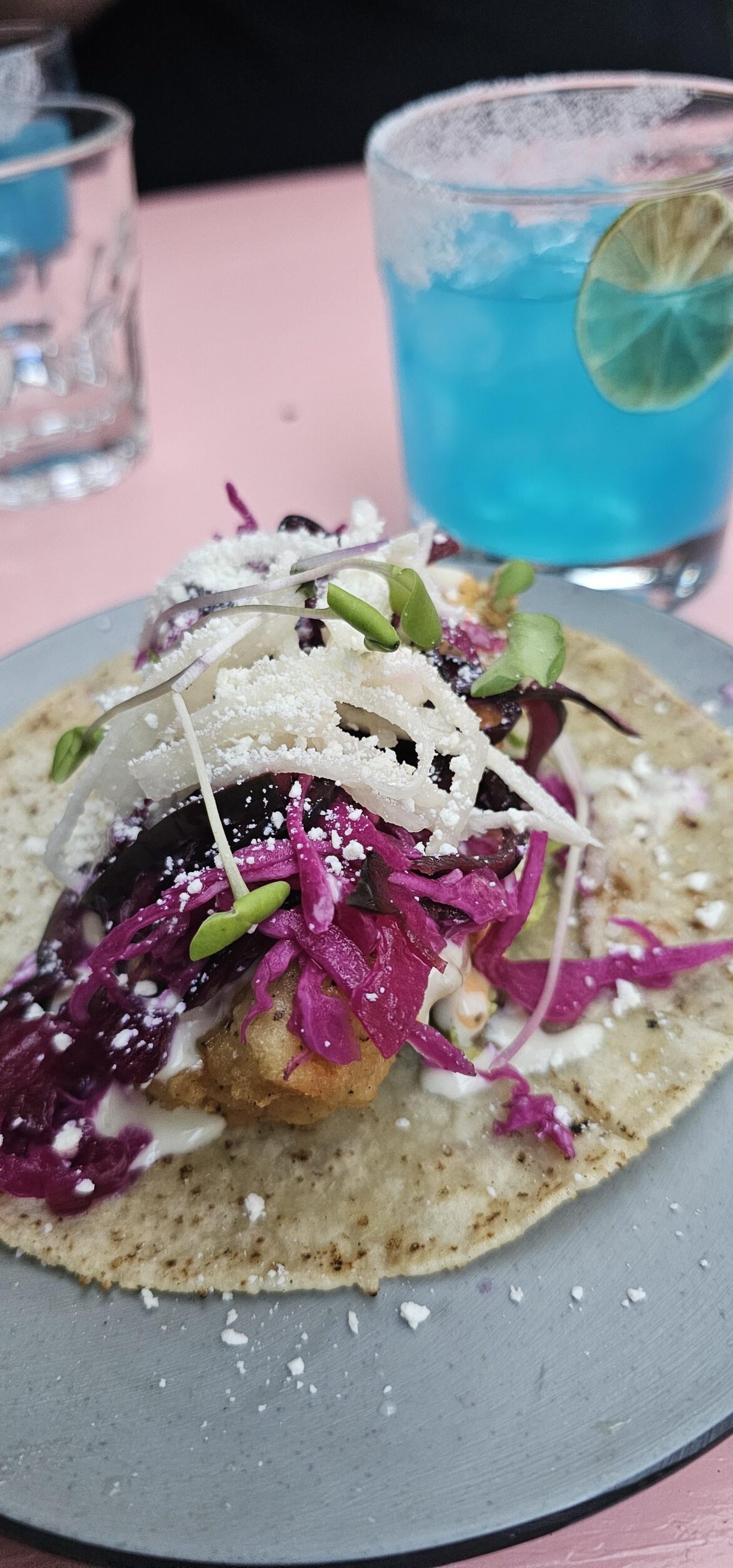 Pescado taco from Tinga Kim. Queen East.