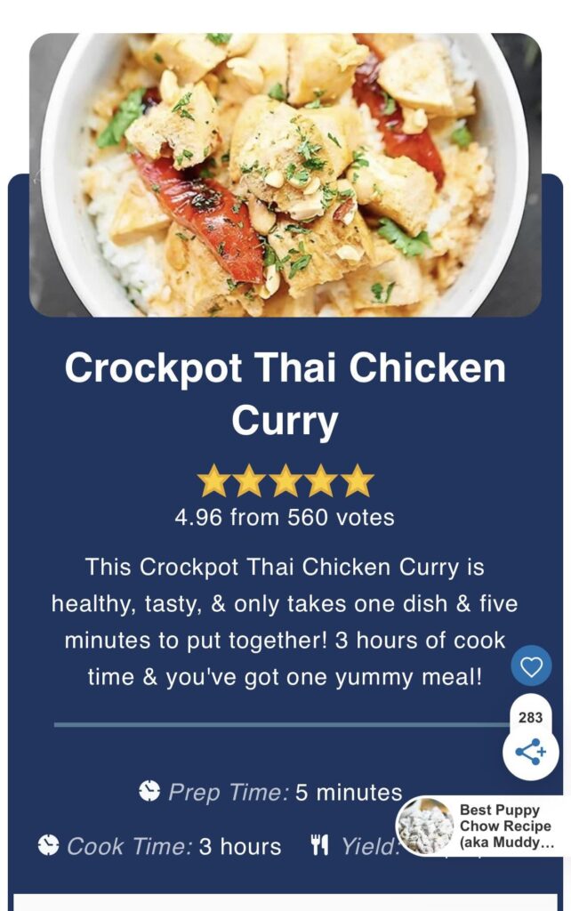 New To Me 10/10 recipe: Thai Chicken New To Me 10/10 recipe: Thai Chicken