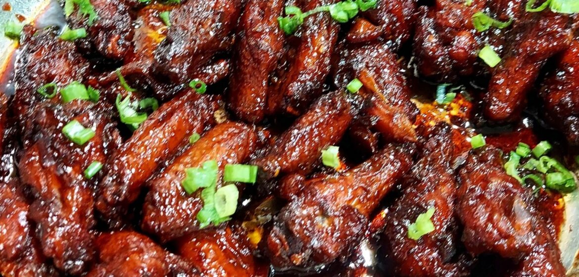 Honey garlic sticky wings