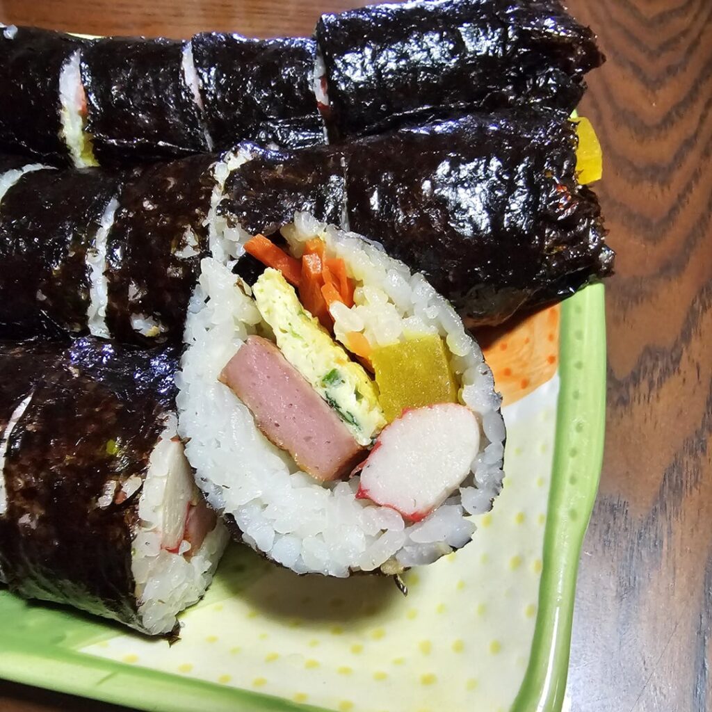 Gimbap and Cold Bean Noodles