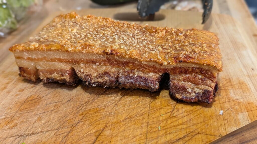 Proper Crispy Pork Belly (homemade in the air fryer) 😁
