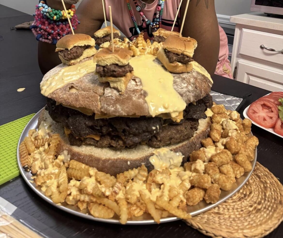 Horrendously large burger