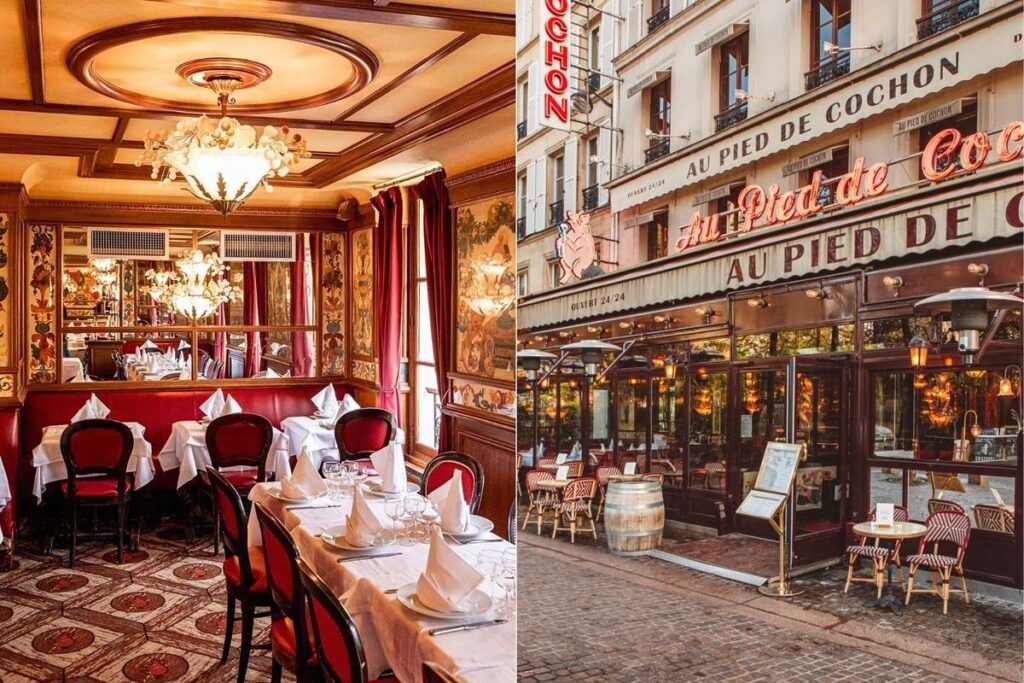 brasserie 24h/24 7d/7 Paris Au Pied de Cochon
