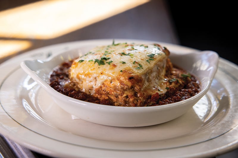 Charlotte, North Carolina, November 7, 2023 Chef Marc Jacksina Of Little Mamas Fried Green Tomatoes Lasagna Cannoli Photographed By Peter Taylor In Charlotte, North Carolina. November 7, 2023.