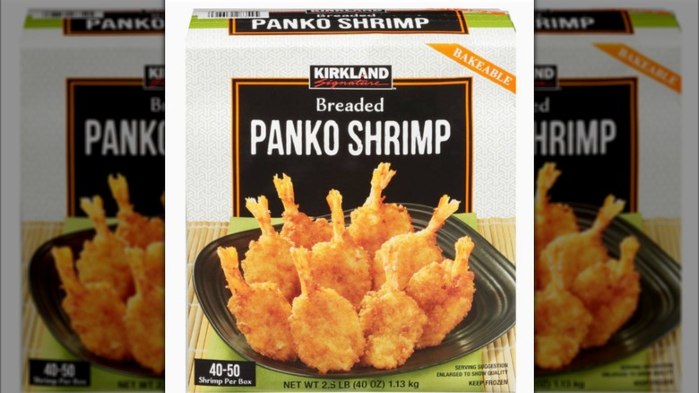 Box of Kirkland Panko shrimp