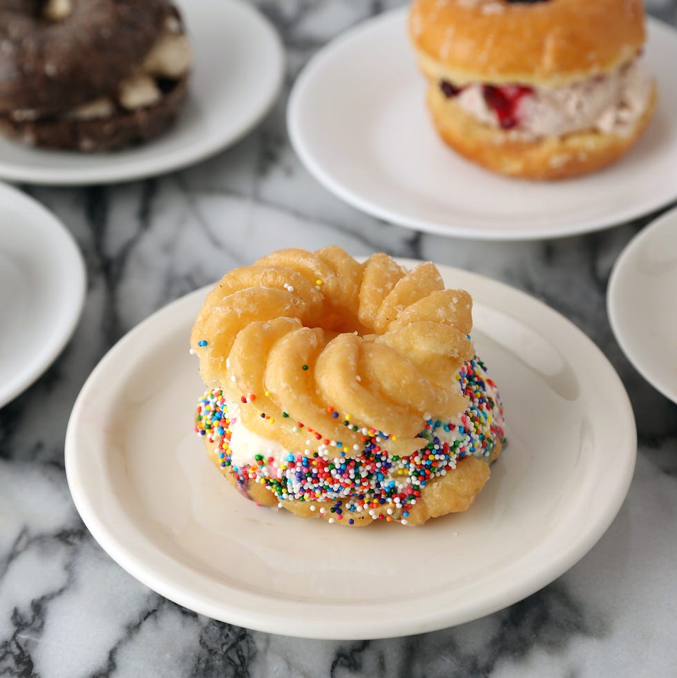donut ice cream sandwiches