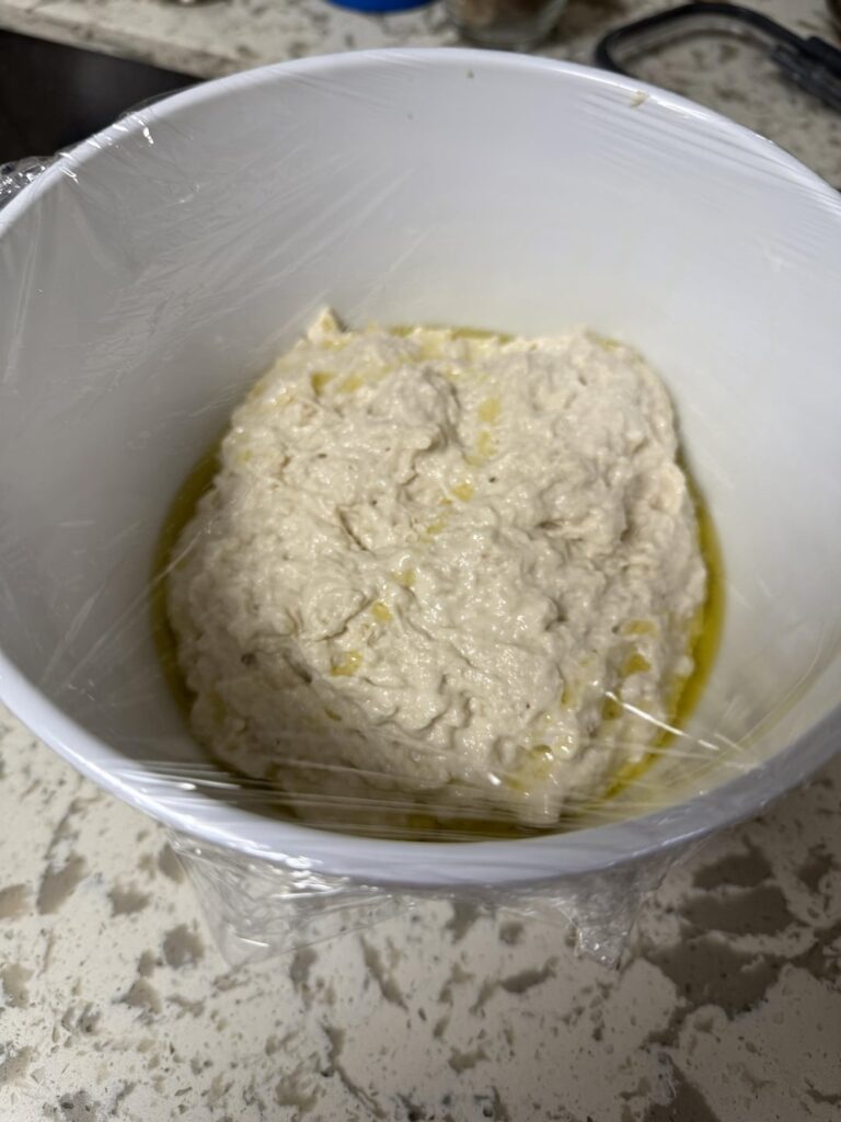 My sourdough focaccia for a meatball sandwich