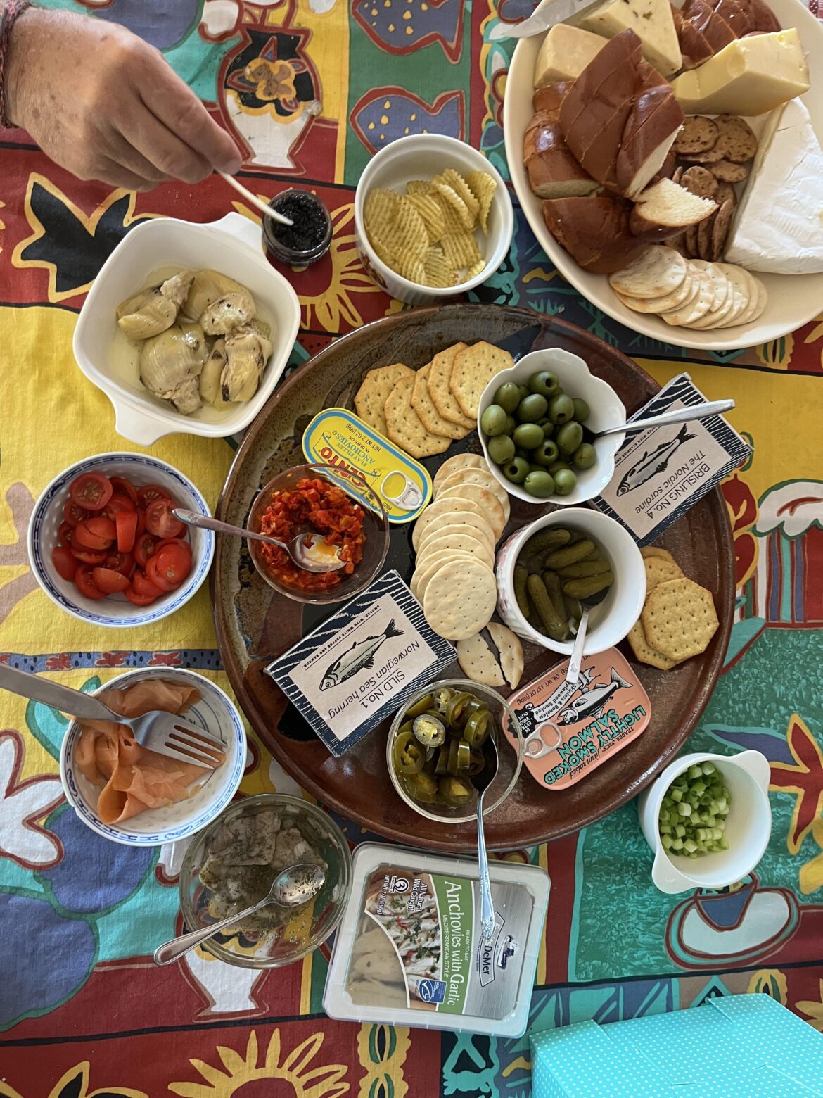 tin fish platter for my bday