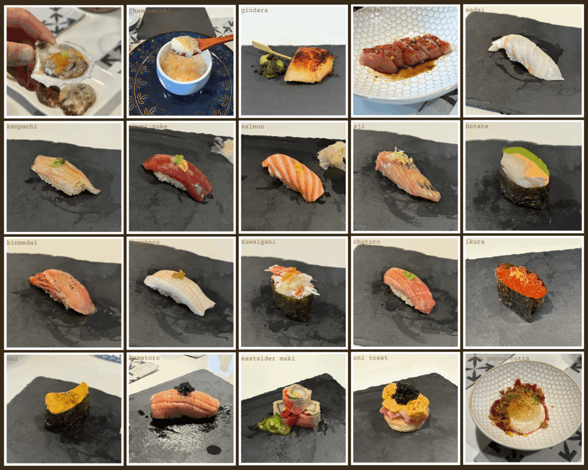 20-course homemade omakase...bc cheaper than therapy