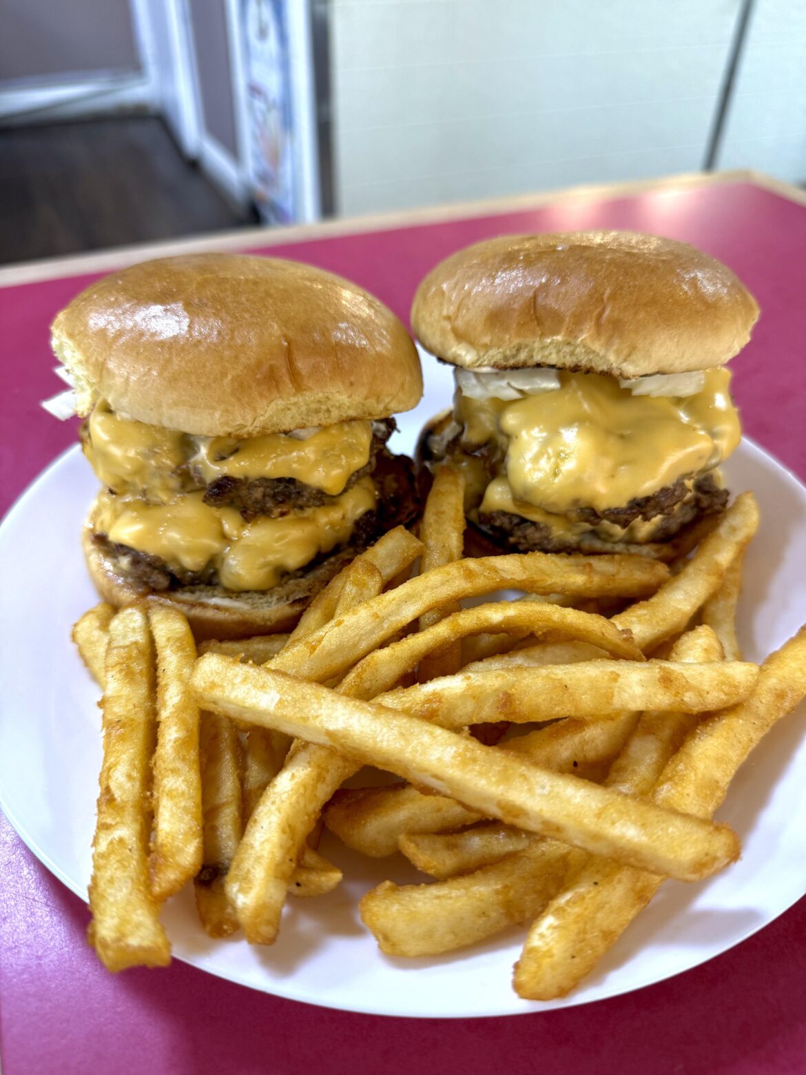 made some cheese burgers