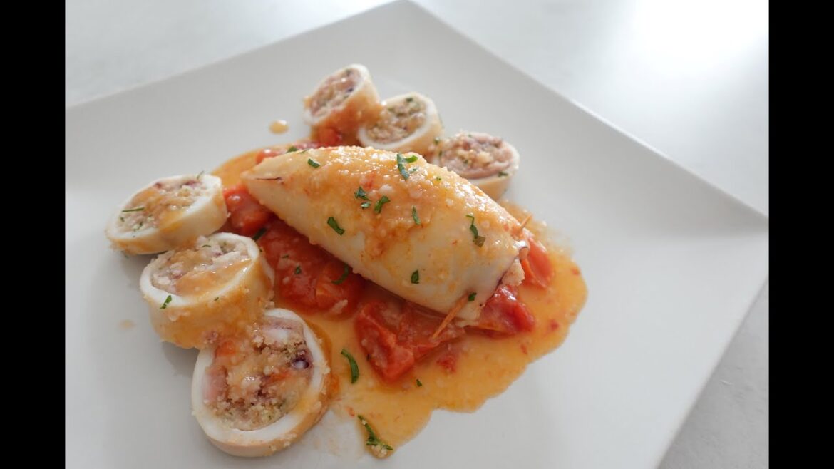 CALAMARI RIPIENI in padella #asmr ORIGINAL ITALIAN RECIPE