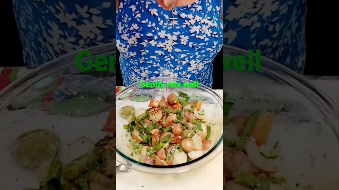 My Mama's Pesto Salmon with Green Beans & Potato Salad