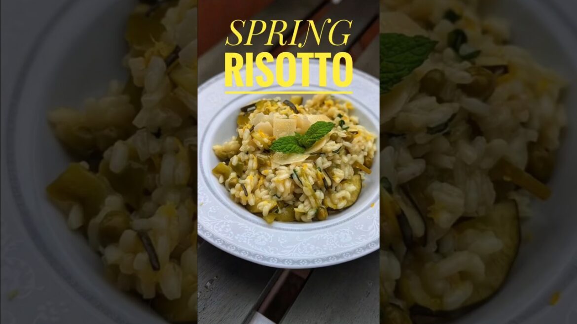 Lemon Mint Risotto with Zucchini & Green Peas Lemon Mint Risotto with Zucchini & Green Peas
