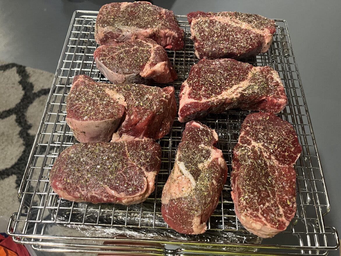 PSA- Now is the time to dry brine your steaks for tomorrow’s BBQ.