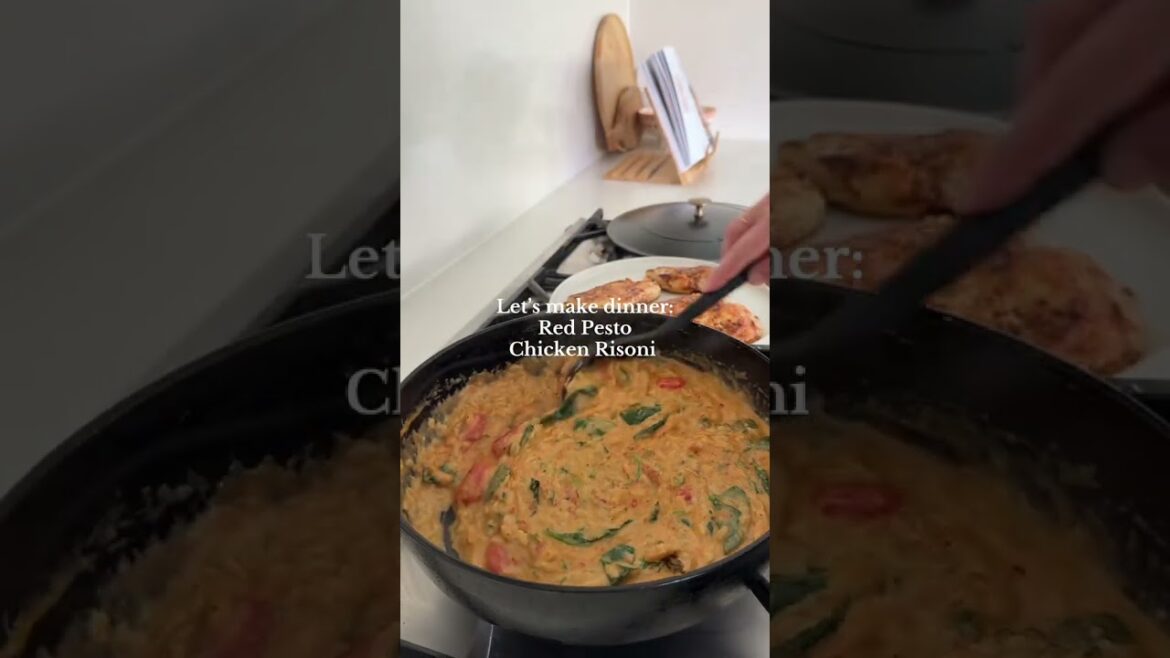 Let’s make dinner: Chicken with Creamy Red Pesto Risoni (Orzo) Let’s make dinner: Chicken with Creamy Red Pesto Risoni (Orzo)