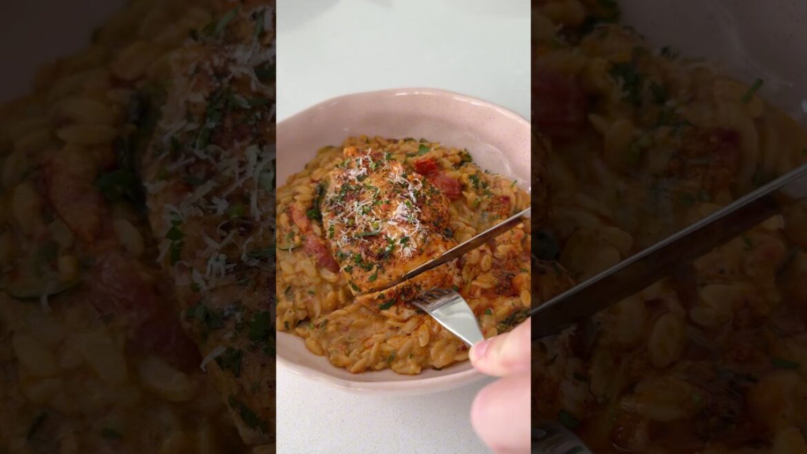 Let’s make dinner: Red Pesto Chicken Risoni (Orzo)