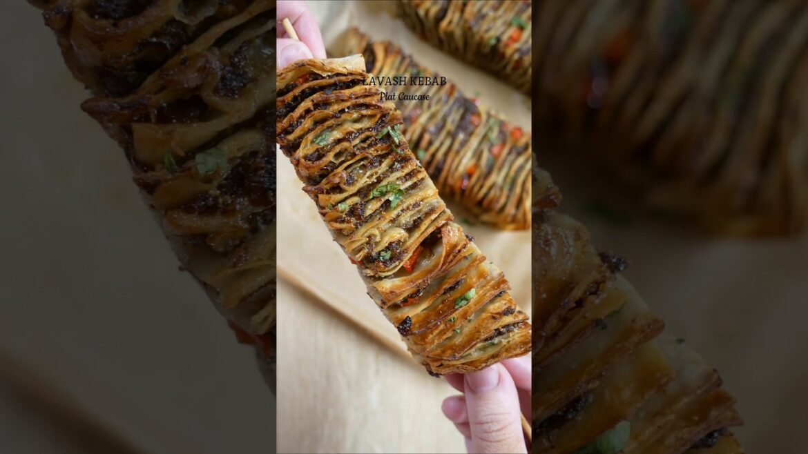 Recette de Lavash Kebab virale du Tiktok Caucase, Russe#recette #lavash#kebab#brochette #viandehaché