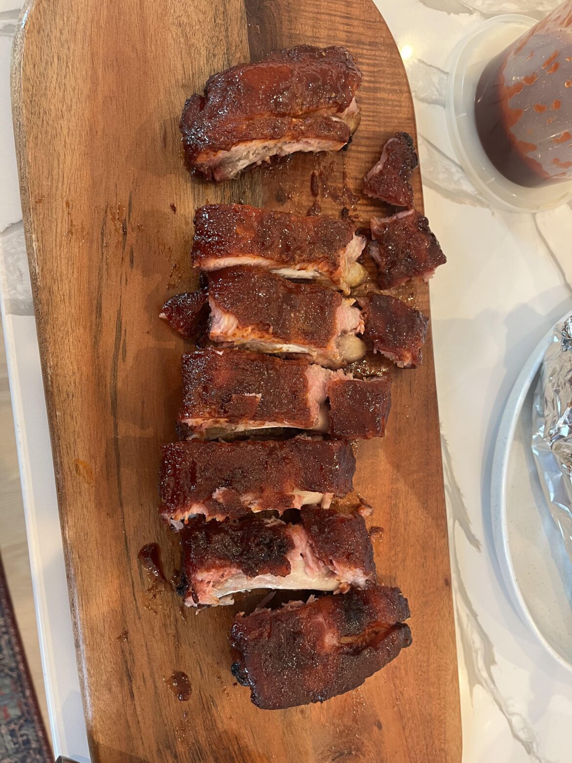 Ribs on the pit boss
