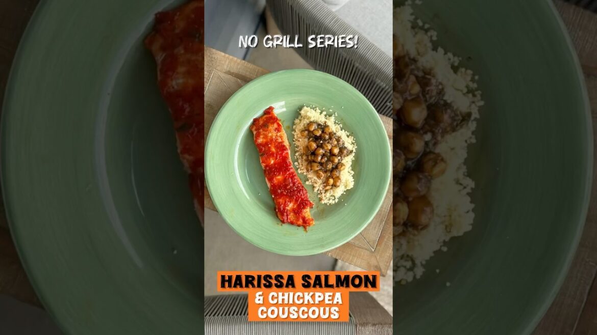 Harissa Salmon Chickpea Couscous Harissa Salmon Chickpea Couscous