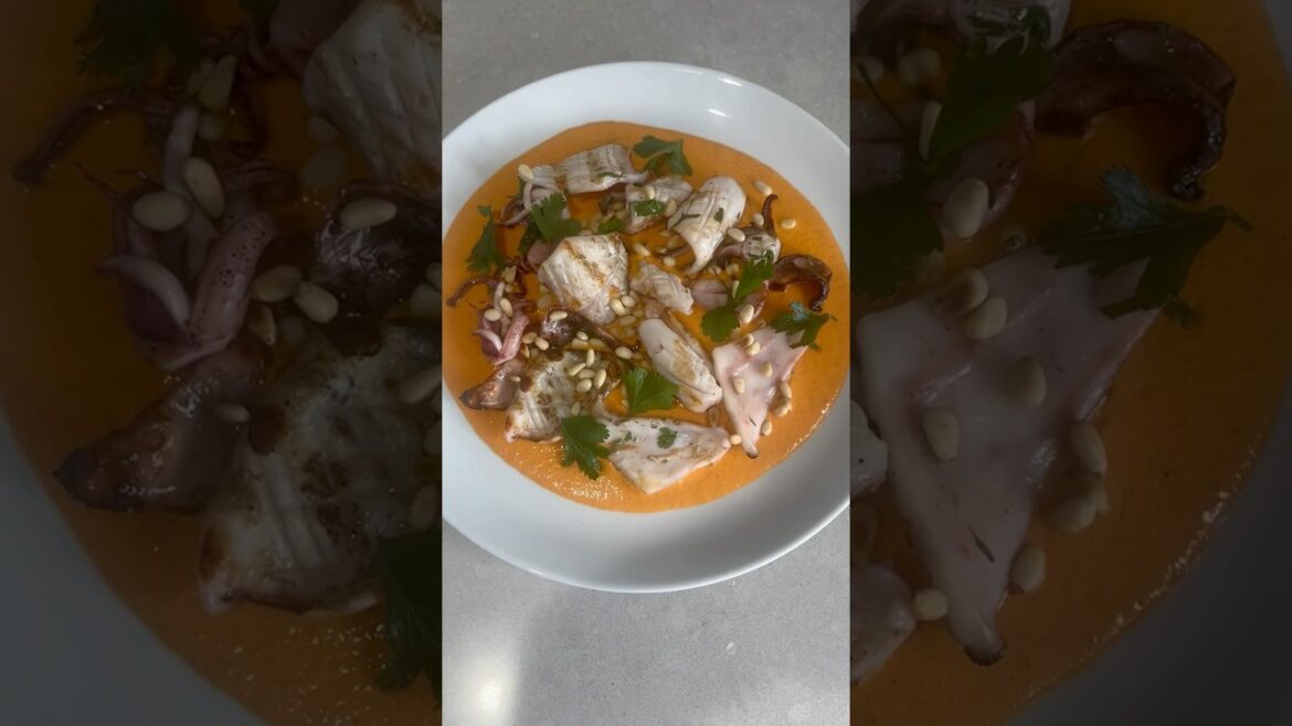 Calamari & Romesco #bbq #grill #squid #calamari #lunch #dinner #yummy #tasty #charcoal