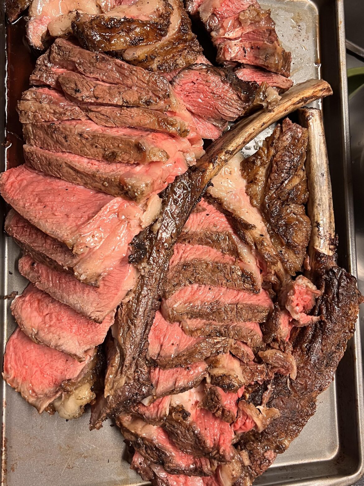 Grilled two tomahawks for my friends on 4th of July, they said it was more rare than medium rare. Am I going crazy or???
