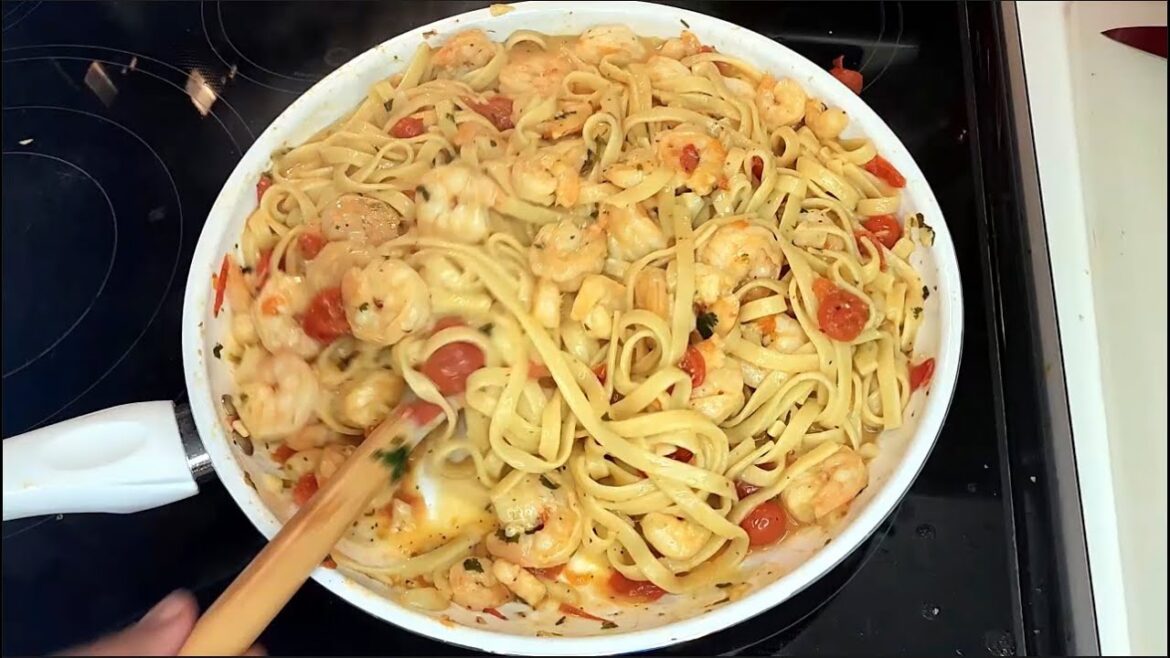 Flavorful  Shrimp  Scampi Fusion"  With  A  Dominican Twist!