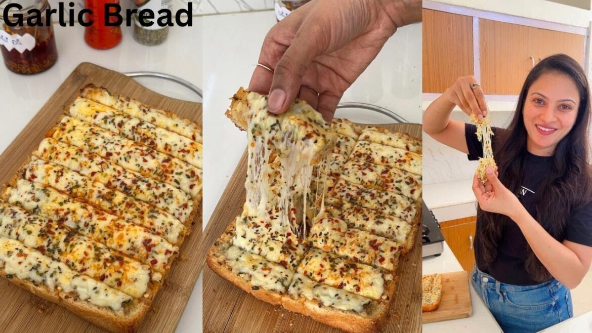 Extra Cheesy Garlic Bread In 5 mins | बच्चो का लंच बॉक्स हो या फिर शाम की भूख समझ नहीं आता क्या दे ?