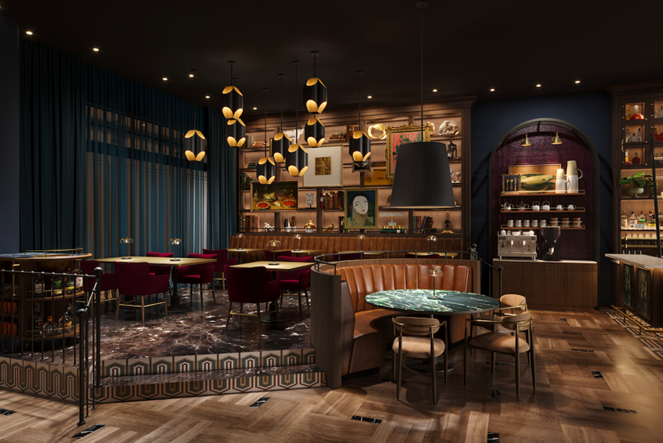 a swanky dark italian restaurant