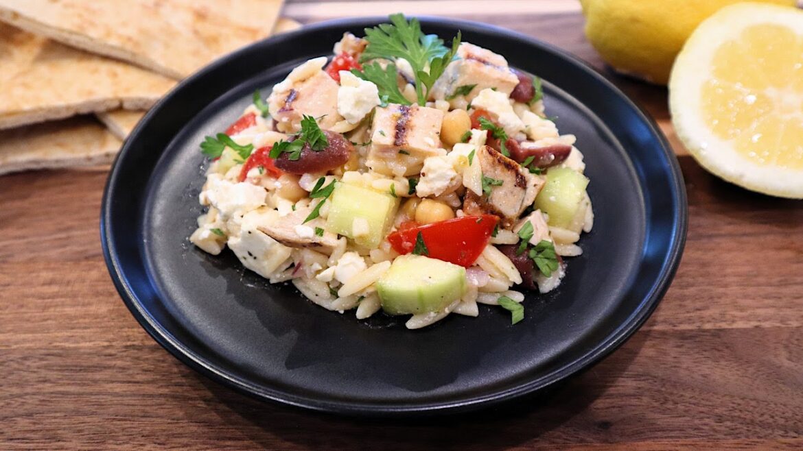 A taste of Greece: Orzo & Grilled Chicken Pasta Salad